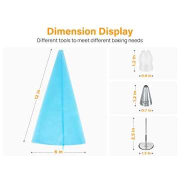 Kootek 42pcs Piping Bags and Tips Set, Cake Decorating Supplies Kits for Baking with 36 Numbered Fro...