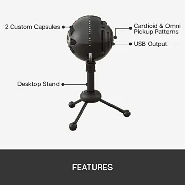 Blue Snowball USB Microphone for Gaming and Recording