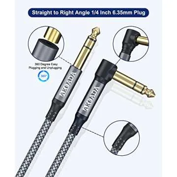 AkoaDa 1/4 Inch TRS Audio Cable | 10ft Durable and Flexible