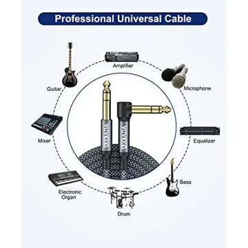 AkoaDa 1/4 Inch TRS Audio Cable | 10ft Durable and Flexible