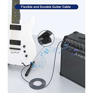 AkoaDa 1/4 Inch TRS Audio Cable | 10ft Durable and Flexible