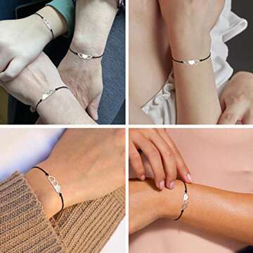 UNGENT THEM 3 Sisters Gifts from Sister Bracelet Birthday Christmas Presents Best Friend Friendship ...