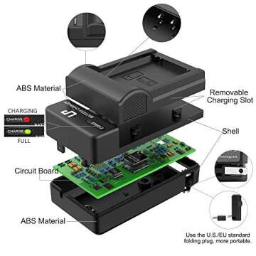 LP LP-E10 Battery Charger Pack, 2-Pack Battery & Charger, Compatible with Canon EOS Rebel T7, T6, T5, T3, T100, 4000D, 3000D, 2000D, 1500D, 1300D, 1200D, 1100D &More (Not for T3i T5i T6i T6s T7i)