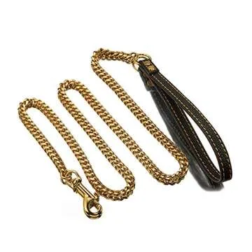 Durable 4ft Indestructible Dog Leash with Leather Handle