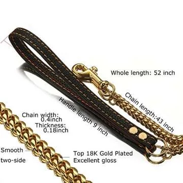 Indestructible 4ft Dog Leash with Leather Handle