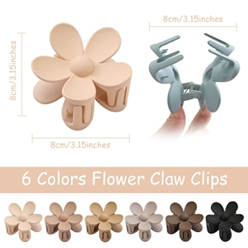 Durable 6PCS Flower Hair Clips for Chic Styles