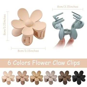 Durable 6PCS Flower Hair Clips for Chic Styles
