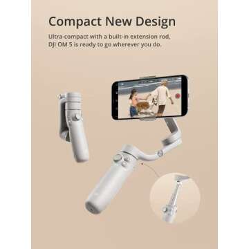 DJI OM 5 Smartphone Gimbal Stabilizer with Built-In Extension Rod