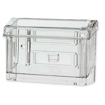 SOURCEONE.ORG Source One Premium Outdoor Business Card Holder Peel and Stick Clear Unbreakable Take ...