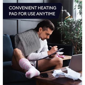 GENIANI Large Electric Heating Pad for Back Pain & Cramps Relief, Valentines Day & Birthday Gifts for Women Mom, FSA HSA Eligible, Auto Shut Off, Machine Washable, Heat Pad for Neck & Shoulder, 12×24"