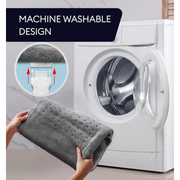 GENIANI Large Electric Heating Pad for Back Pain & Cramps Relief, Valentines Day & Birthday Gifts for Women Mom, FSA HSA Eligible, Auto Shut Off, Machine Washable, Heat Pad for Neck & Shoulder, 12×24"