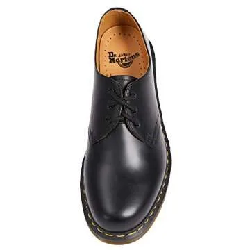 Dr. Martens, 1461 3-Eye Leather Oxford Shoe for Men and Women, Black Smooth, 10 US Women/9 US Men
