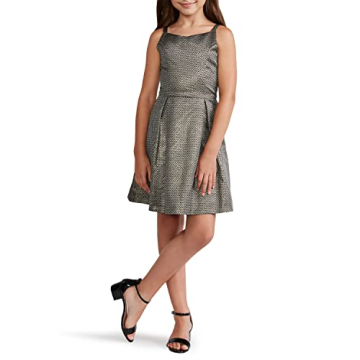 Zac Posen Girls' Elegant Gold Party Dress for Special Occasions
