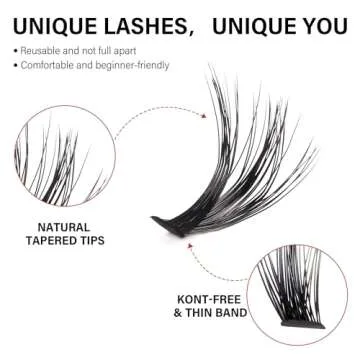 VYRILA 240pcs Natural DIY Lash Clusters 8-16mm