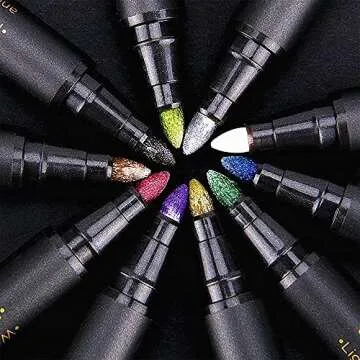 JR.WHITE Paint Markers Pens Metallic, 10 Colors Paint Pens for Rock Painting, Black Paper, Scrapbook...