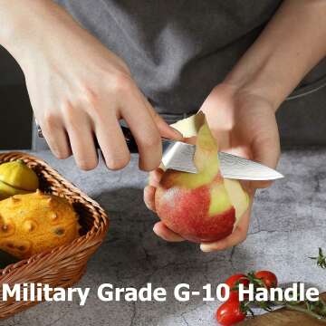 Damascus Paring Knife - 3.5 Inch VG-10 Steel Knife