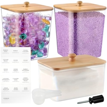 3 Pack Laundry Room Organization Storage Containers for Optimal Organization