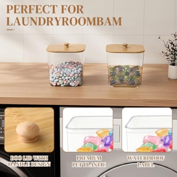 3 Pack Laundry Room Organization Containers for Stylish Order