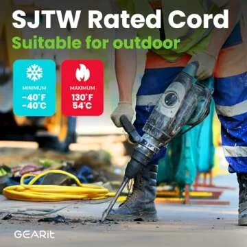 GEARit 10 AWG 3 Prong 100 Foot Heavy Duty Extension Cord