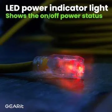 GEARit 10 AWG 3 Prong 100 Foot Heavy Duty Extension Cord