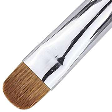 Ivy-L Premium 2 Way French Gel Acrylic Nail Art Kolinsky Brush With Dotting Tool for Professional Manicure Cuticle Clean Up Nail Art Design, Pink Blue Wood Handle (Size 16)