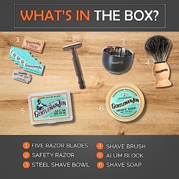 Gentleman Jon Vintage Shaving Kit for Men - Safety Razor Set