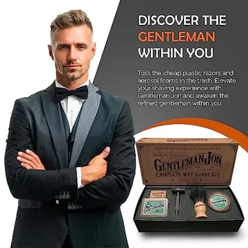Gentleman Jon Vintage Shaving Kit for Men - Safety Razor Set