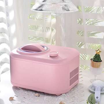 COSTWAY Ice Cream Maker: 1.1 Quart Automatic Gelato Maker with 3 Modes & Compressor