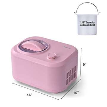 COSTWAY 1.1-Quart Ice Cream Maker with Built-In Compressor