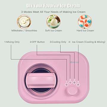 COSTWAY 1.1-Quart Ice Cream Maker with Built-In Compressor