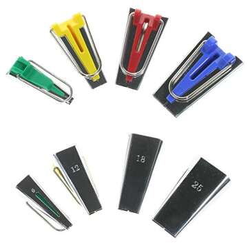 BIGTEDDY - Bias Tape Makers Kit Adjustable Binder Foot Presser for Hem Sewing/Quilting 6MM/12MM/18MM/25MM