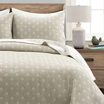 Lush Decor Hygge Kantha Quilt Set for Cozy Elegance