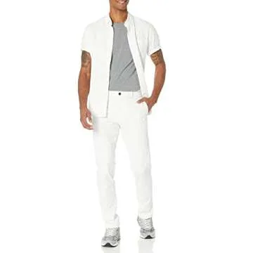 Amazon Essentials Men's Skinny-Fit Washed Comfort Stretch Chino Pant (Previously Goodthreads), White, 32W x 29L