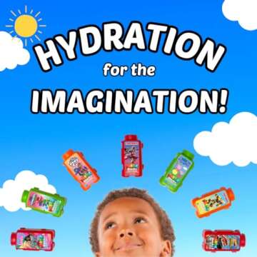 Drink Blocks Sugar-Free, Dye-Free, BPA-Free, Naturally Flavored Water – Bottles Click Together for...