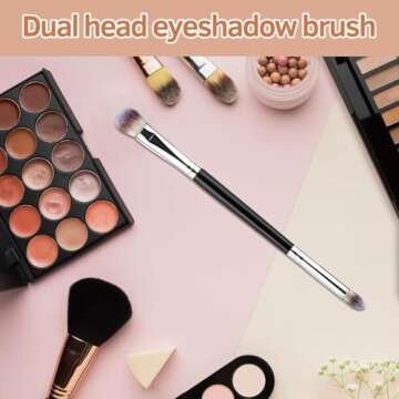 MUIIGOOD 3Pcs Eyeshadow Brush Eye Makeup Brush Professional Blending Eyeshadow Makeup Brushes for Co...