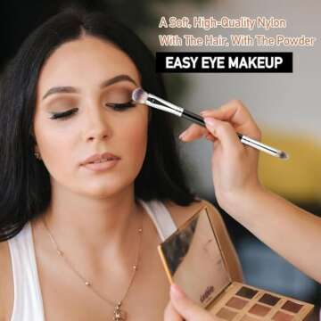 MUIIGOOD 3Pcs Eyeshadow Brush Eye Makeup Brush Professional Blending Eyeshadow Makeup Brushes for Concealer Eyebrows Eyeliner Soft Hairs Makeup Tool