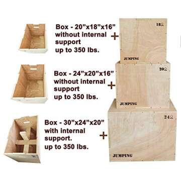 JacMok 3-in-1 Wooden Plyometric Box for Effective Training