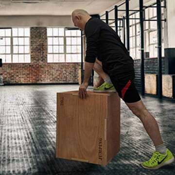 JacMok 3-in-1 Wooden Plyometric Box for Effective Training