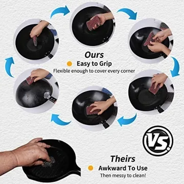 Herda 316L Cast Iron Scrubber Large Chainmail Cleaner