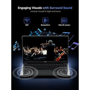 16.0-inch Laptop, 16GB DDR4 512GB SSD Gaming Laptop, Windows 11 Laptop with Intel 12th Quad-Core Processor(Up to 3.6GHz), 1920P FHD Display, Metal Shell, WiFi 6, USB3.2, Type_C, Long Battery Life