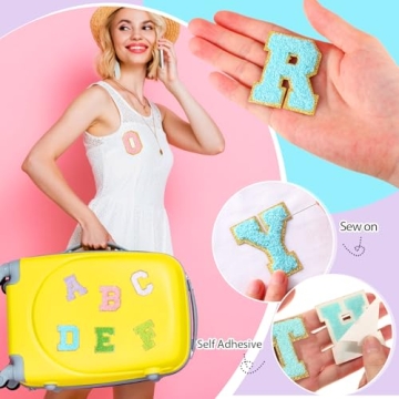 Vibrant Chenille Letter Patches for Personalized Crafting