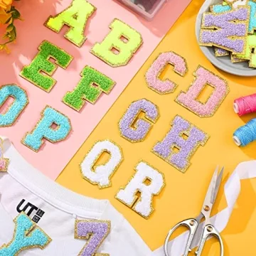 Vibrant Chenille Letter Patches for Personalized Crafting