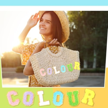 Vibrant Chenille Letter Patches for Personalized Crafting