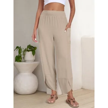 ANRABESS Women's Summer Palazzo Pants - Comfortable & Stylish