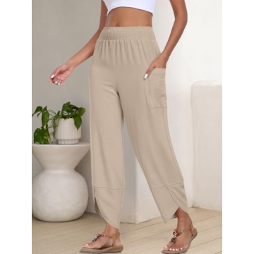 ANRABESS Women's Summer Palazzo Pants - Comfortable & Stylish
