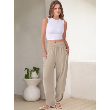 ANRABESS Women's Summer Palazzo Pants - Comfortable & Stylish