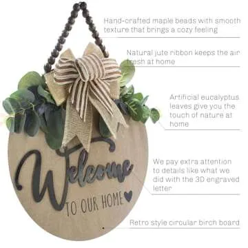 Condorpasea 3D Welcome Sign for Front Door Decor