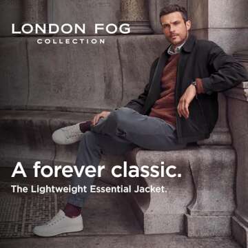 LONDON FOG Men's Auburn Zip-Front Golf Jacket - Classic Comfort