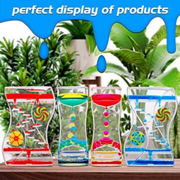 XINBAOHONG Liquid Motion Bubbler Sensory Toy for Kids and Adults 4-Pack，Calming Stress Relief Fidg...