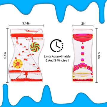 XINBAOHONG Liquid Motion Bubbler Sensory Toy for Kids and Adults 4-Pack，Calming Stress Relief Fidget Toys for ADHD Autism, Office Desk Decor